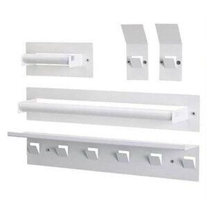 IKEA NIMMERN Bathroom Fixtures Set-200.745.80-White Metal -Open Box -Never Used